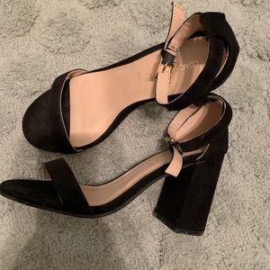 Asos wide fit barely there block heels